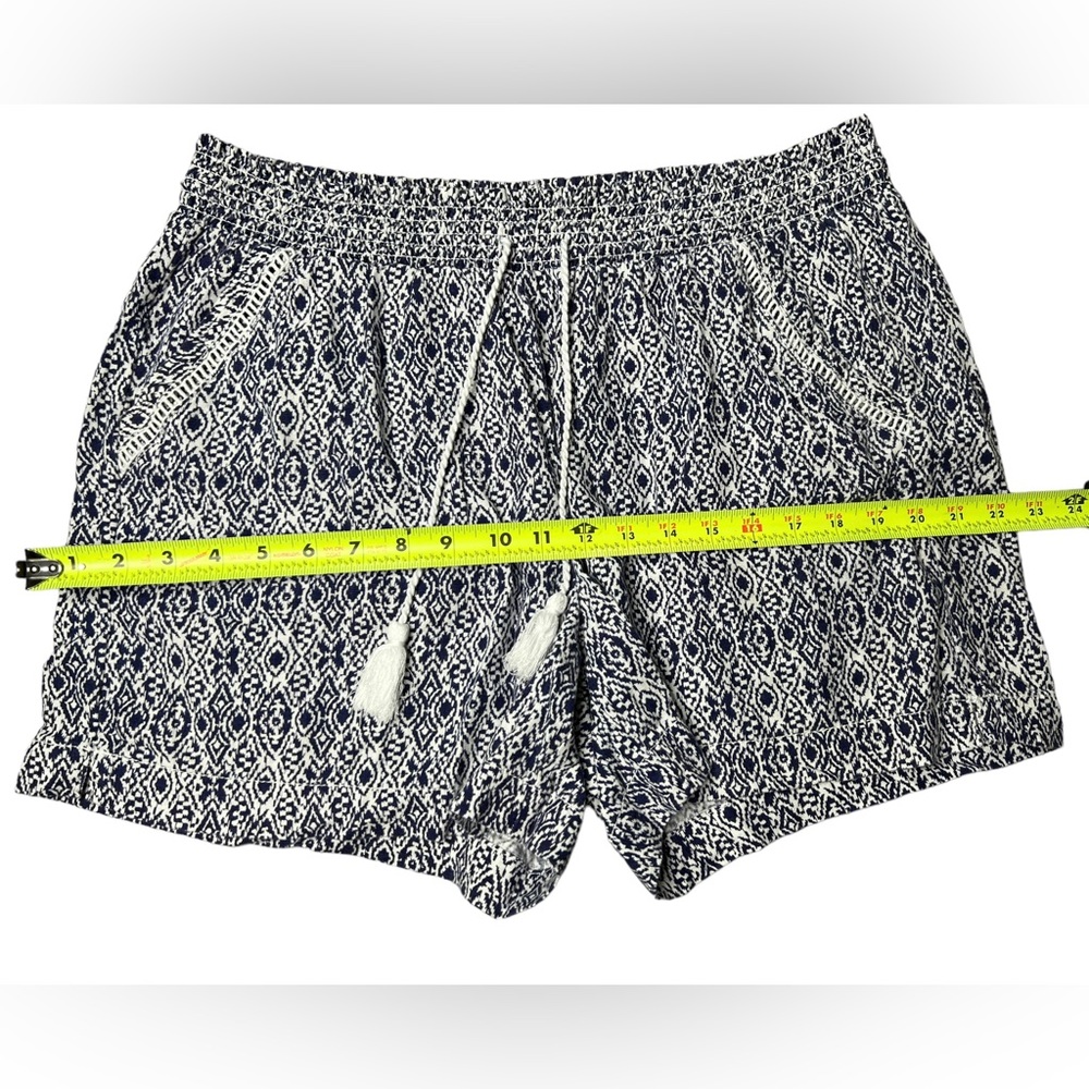 Briggs New York Size XL Women’s Shorts Linen Blend Pull-On Summer Blue White - Picture 13 of 16